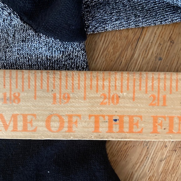 Lane Bryant Striped V-Neck Tunic Sweater Women's Plus Size 14/16 Metallic Knit - Picture 6 of 7